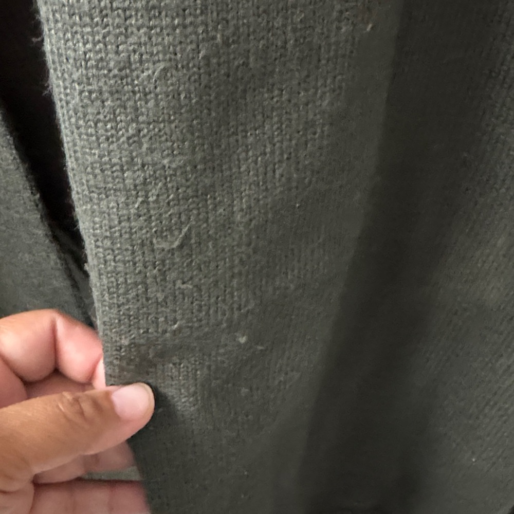 Cozy Red and Gray Zip-Up Men's Sweater - Picture 2 of 5